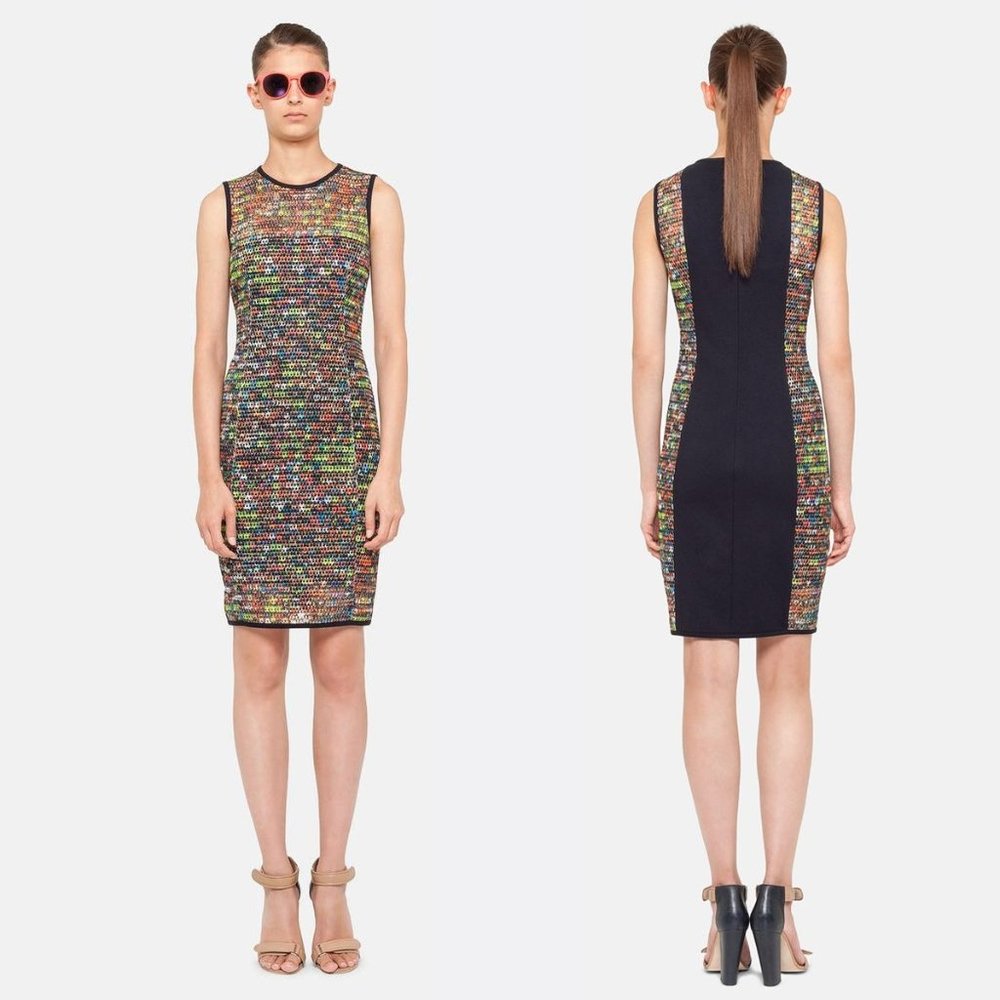 akris punto mini stadium print mesh dress